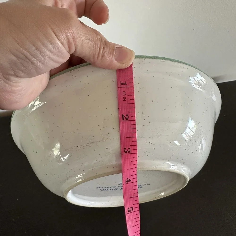 Heather Stone Serving Bowl Laurel International Silver Co Japan Floral 9.5
